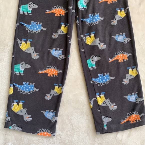 Carter’s Boys 7 Gray Dinosaur Pajama Bottoms EUC PJs - Picture 5 of 8